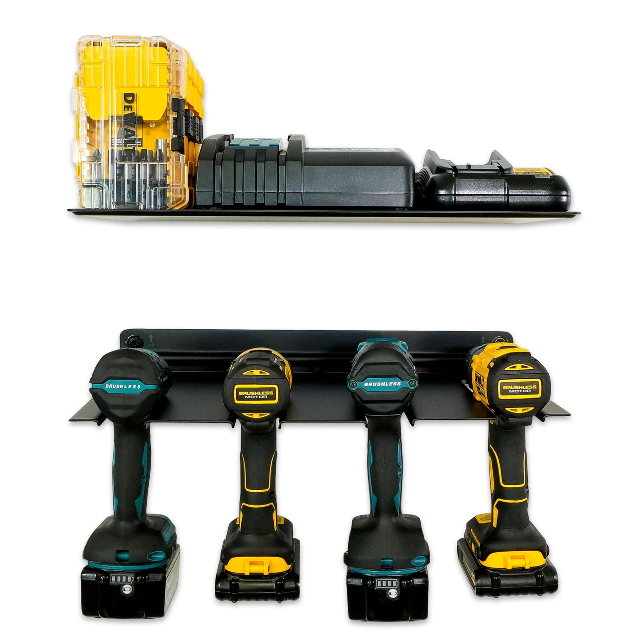 Drill Power Tool Organizer with Shelf